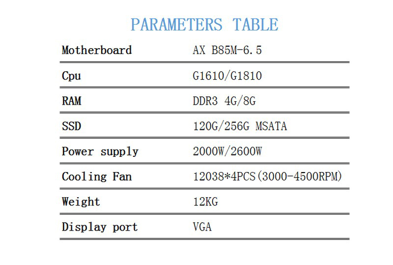 8gpu case computer 8fan motherboard chassis rack system psu gpu ekran kart with fully motherboard new5 1