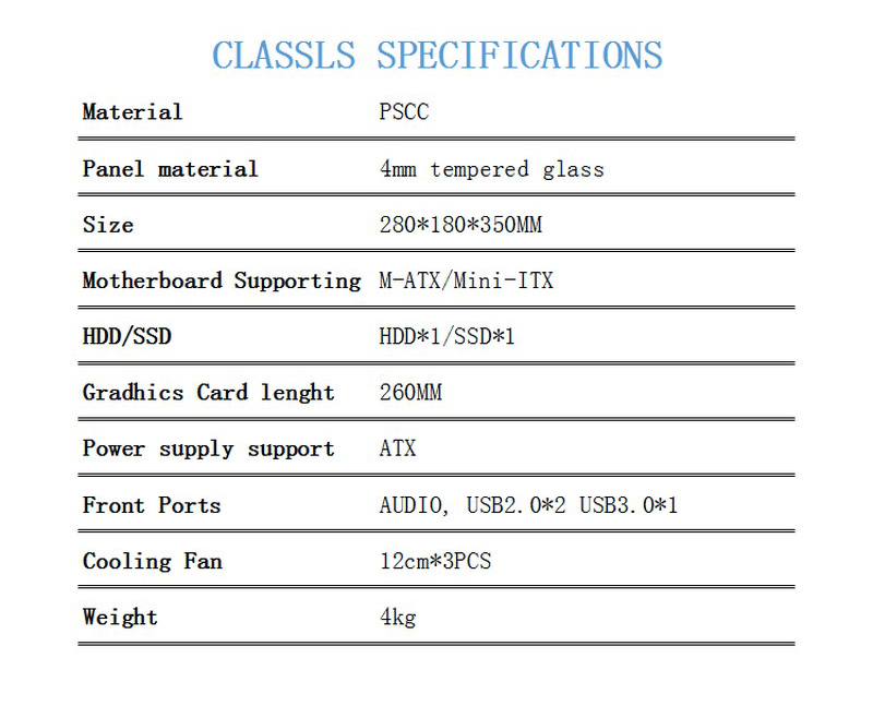 toughened tempered glass colorful cooled diy cabinet gaming cpu computer case 4